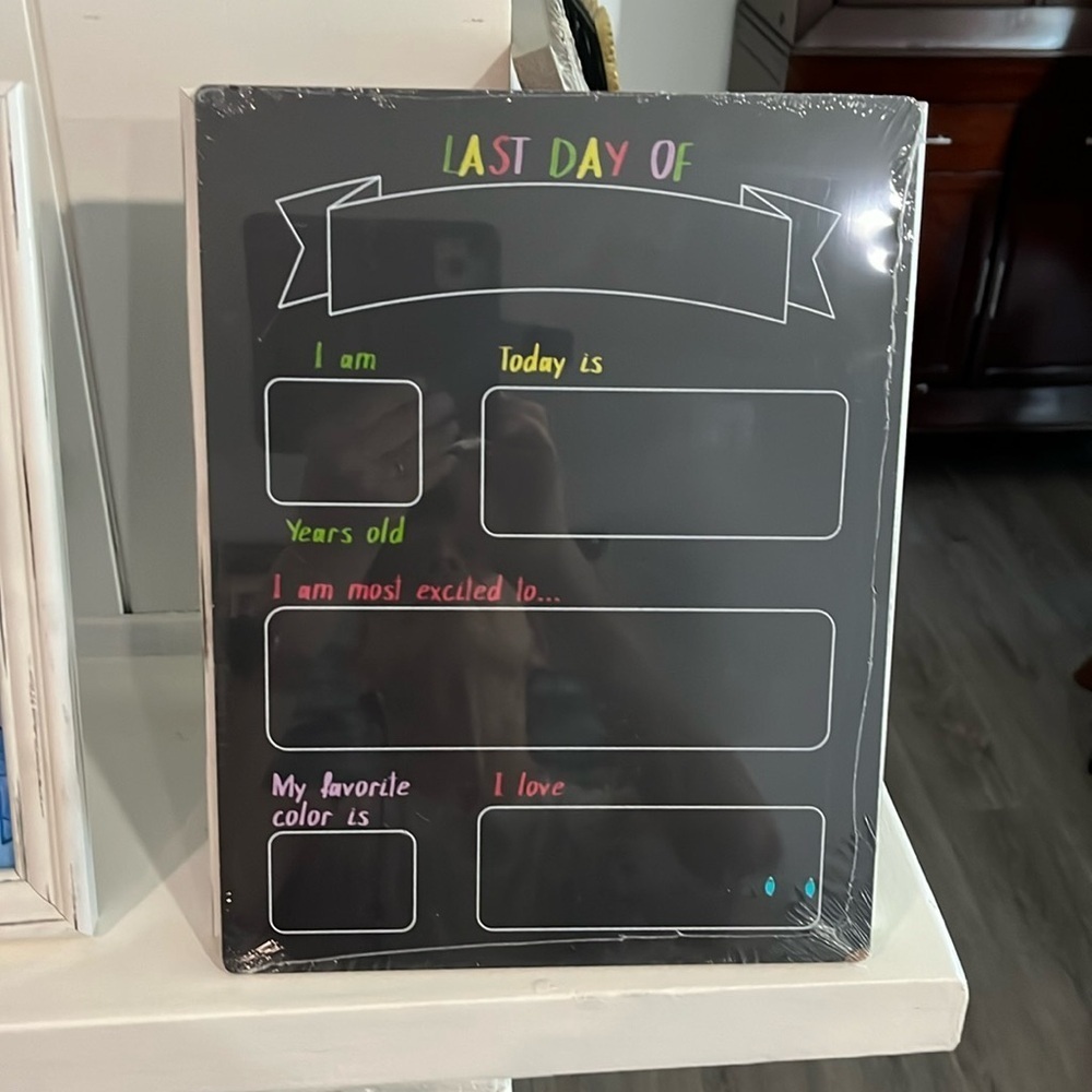 Chalkboard for kids first and last day